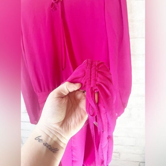 Finders Keepers - Pia Long Sleeve Mini Dress in Pink - Picture 14 of 16
